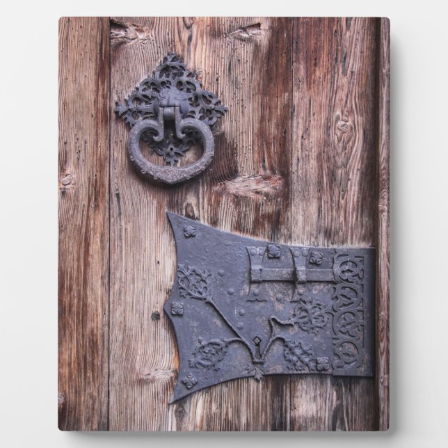 Plaque de porte en bois rustique (Devant)