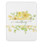 Fleurs aquarelle jaune personnalisées