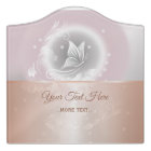 Floral rose or gris brillant