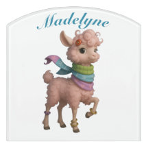 Llama Rose Élégante Pour La Chambre Fille