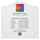 Logo personnalisé Texte Code QR Heures d'ouverture