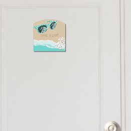 Plaque De Porte Lunettes de soleil à pois Plage de coquillages Plo