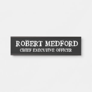Plaque de porte masculine tendance et cool