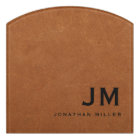 Monogramme en cuir de taille moderne minimale