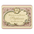 Rococo Boudoir à l'élégante trame rose or