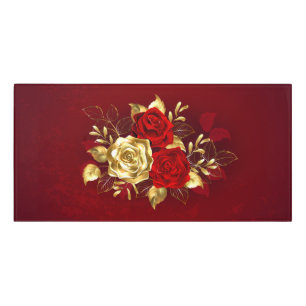 Plaque De Porte Trois Roses de bijoux