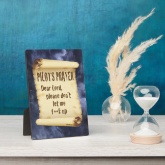 Plaque de prière du pilote avec de l'Easel