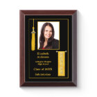Plaque de récompense de photo en or pour la remise