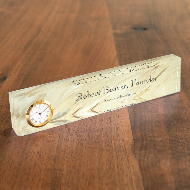 Plaque De Référence Du Bureau D'Marbre blanc À Hor (Taille)