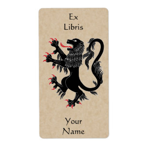 Plaque de réservation Lion Rampant Sable