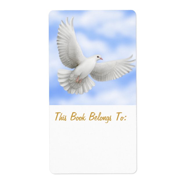 Plaque de réservation Peace Dove (Devant)
