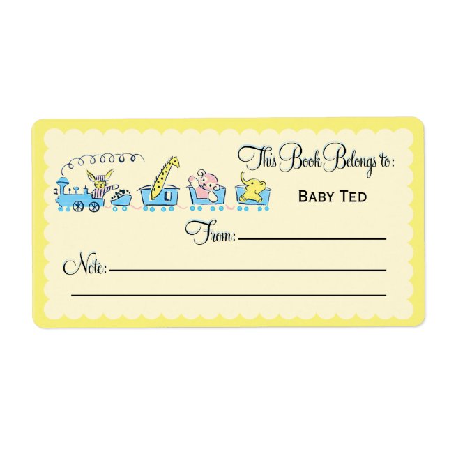 Plaque de réservation Retro Animal Train (Devant)