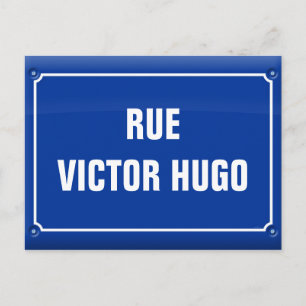 plaque de rue - Victor Hugo - FRANCE Postcard