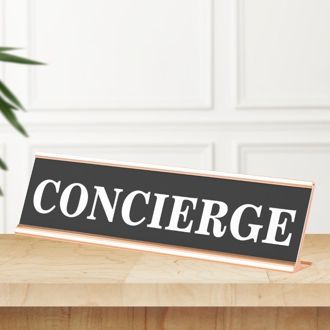 Plaque de signalisation de concierge (Créateur téléchargé)