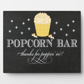 Plaque de signalisation de la barre Popcorn