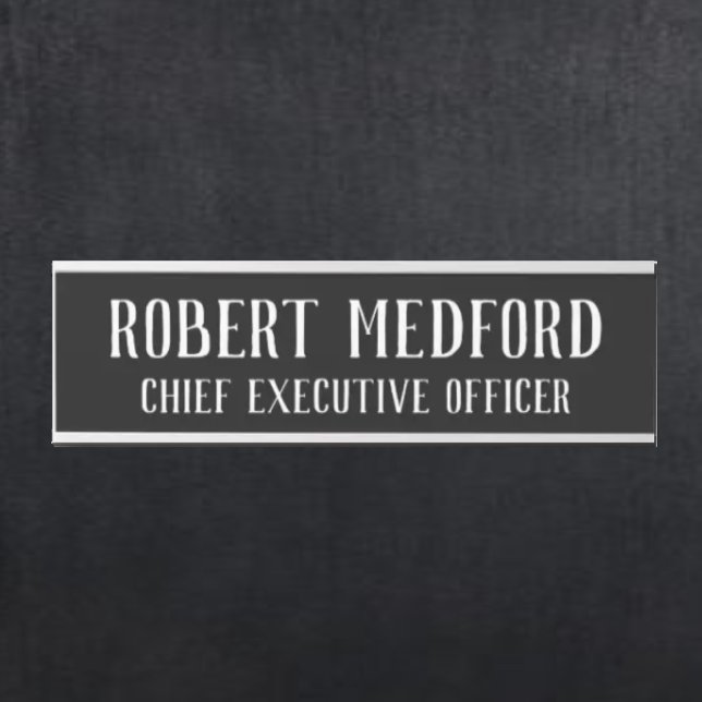 Plaque de signalisation moderne en noir et blanc (Créateur téléchargé)