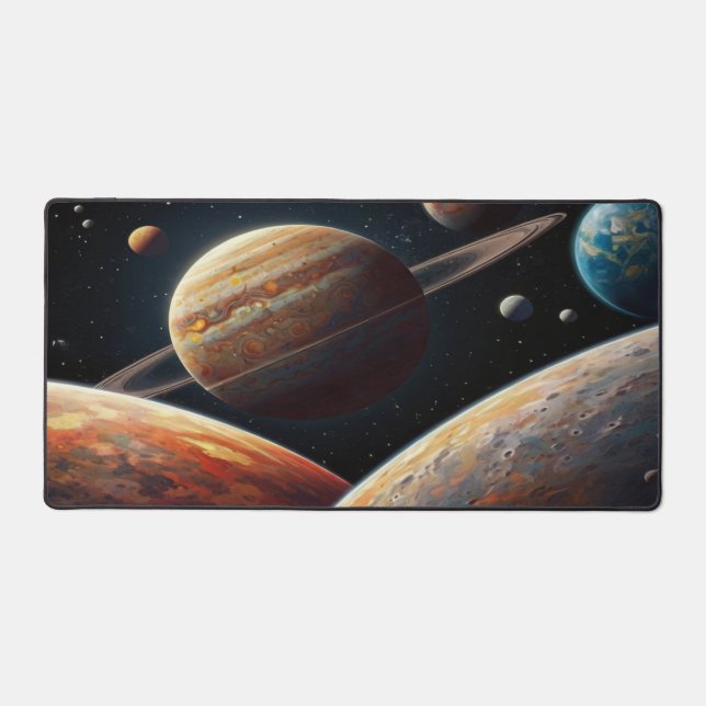 Plaque de souris à thème spatial de bureau galacti (Recto)