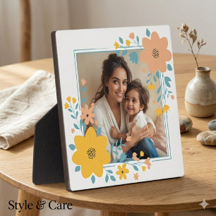 Plaque de support de photo carrée de 5,25" pour la