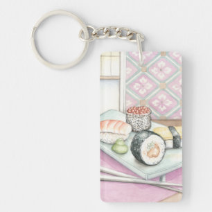 Plaque de sushi assorté avec baguettes