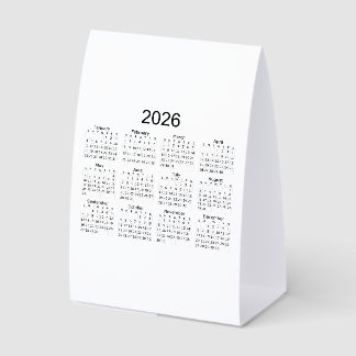 Plaque De Table 2026 Simple Minimalist Calendar