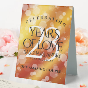 Plaque De Table 23e anniversaire de Mariage de Topaz impérial