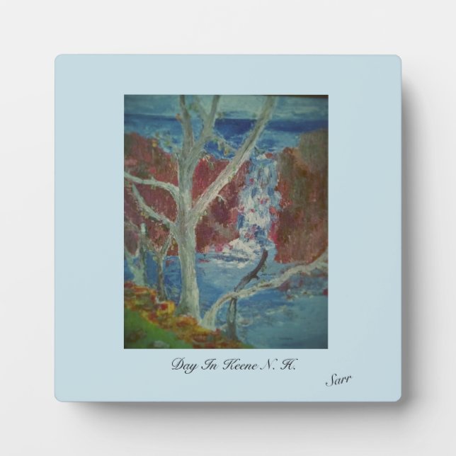 Plaque de table à l'acier : Day In Keene N.H. (Devant)