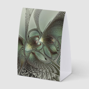 Plaque De Table Abstrait Olive Sage Vert Gris Art Fractal Fantaisi