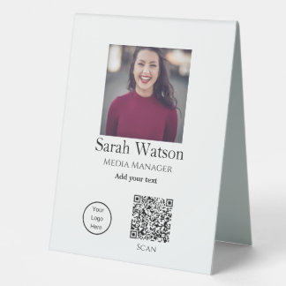 Plaque De Table Ajouter votre nom image titre détails commerciaux 