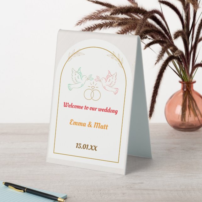 Plaque De Table Ajoutez une touche d'élégance à votre mariage. (En SItu (Tableau))