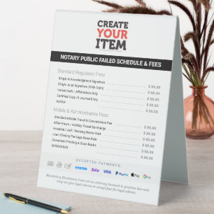 Plaque De Table Ajoutez votre liste de prix de notaire public mobi