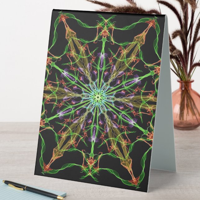 Plaque De Table Alien Spider Web Mandala | Cadeaux d'araignée (En SItu (Tableau))