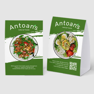 Plaque De Table Aliments Naturels Sains Verts Présentoir en Papier