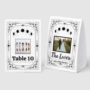 Plaque De Table Amoureux de photo personnalisée Mariée Marié Tarot