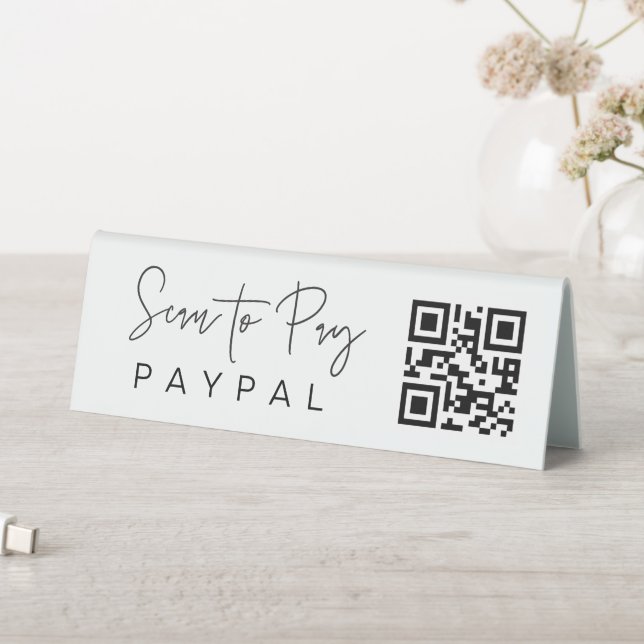 Plaque De Table Analyser pour payer le code QR Mobile Checkout Con (En SItu (Tableau))