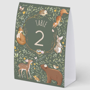 Plaque De Table Animaux de la forêt Amis de la forêt Baby Shower 