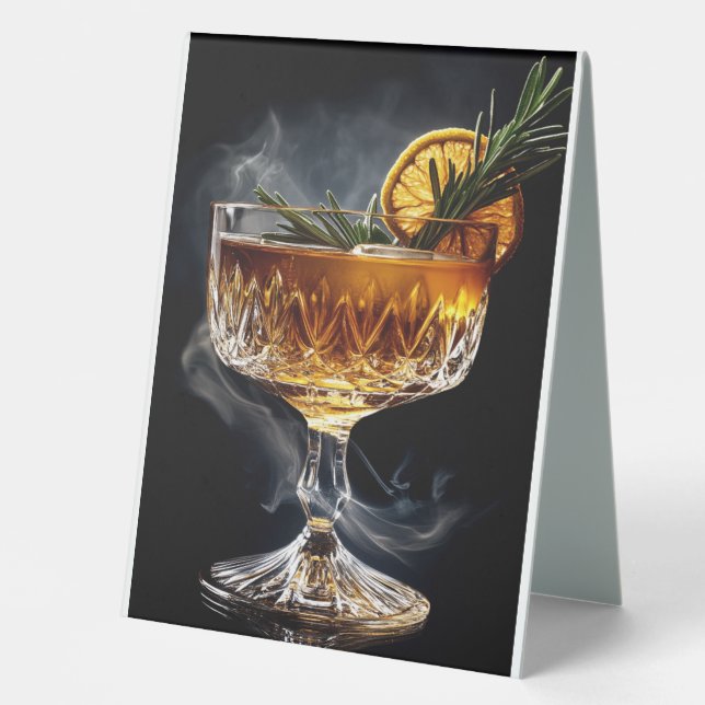 Plaque De Table Aperol spritz cocktail sur un arrière - plan sombr (Recto)
