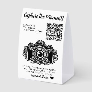 Plaque De Table Appareil Photo Orné Vintage Modifiable Partagez le