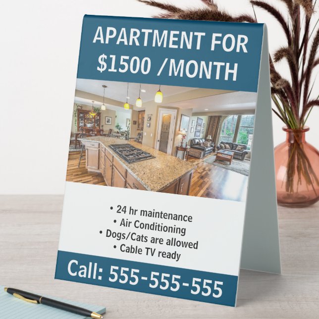 Plaque De Table Appartement de location Marketing immobilier (En SItu (Tableau))