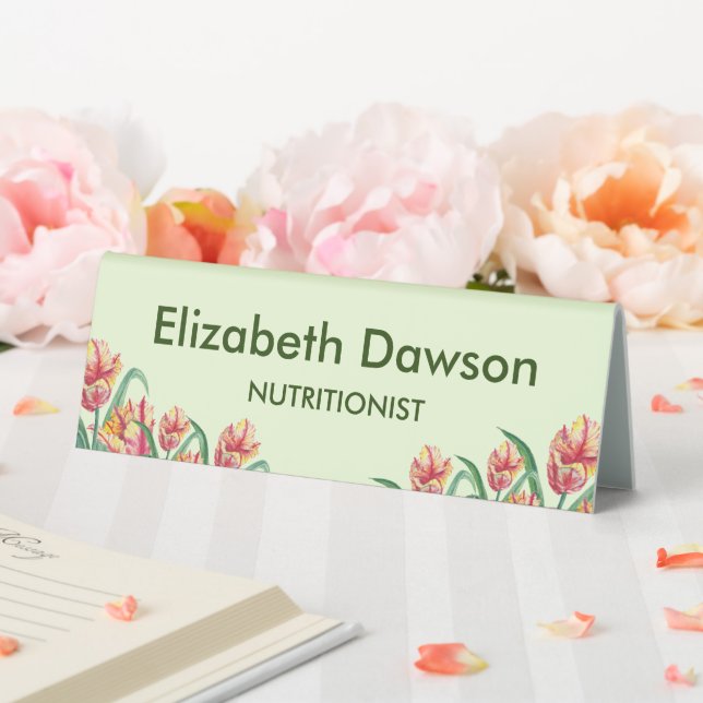 Plaque De Table Aquarelle Bureau d'illustration de la tulipe de pe (In SItu (Mariage))