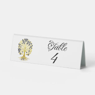 Plaque De Table Arbre d'or de la vie intemporelle Sophistiqué élég