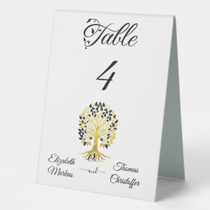 Plaque De Table Arbre d'or de la vie Mariage sophistiqué intempore