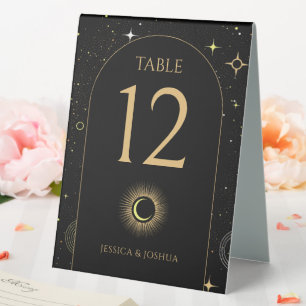 Plaque De Table Arche noire céleste Numéro de table mystique