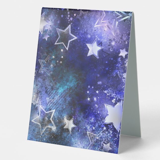 Plaque De Table Arrière - plan spatial avec étoiles (Recto)
