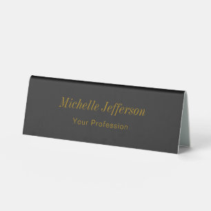 Plaque De Table Artiste de maquillage professionnel couleur or gri