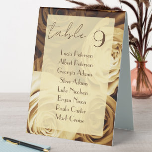 Plaque De Table Automne mariage marron beige rose