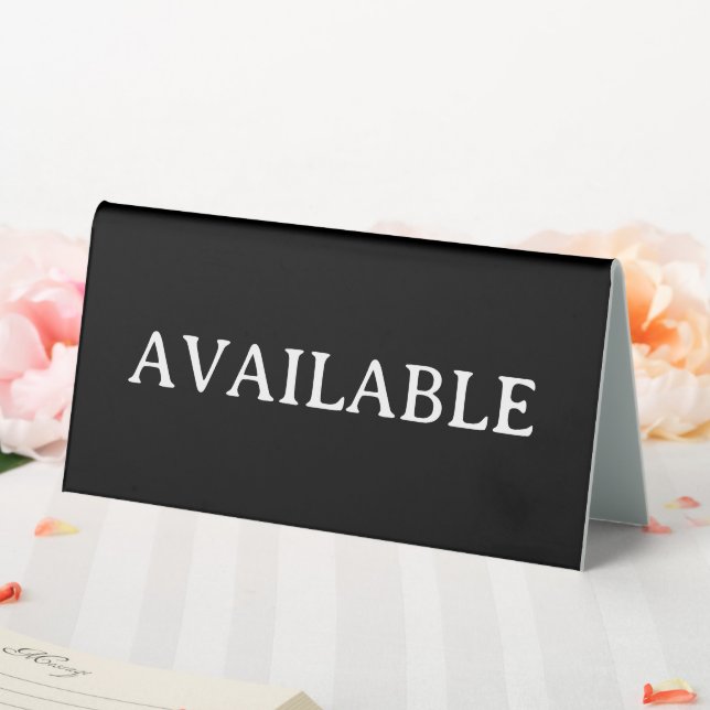 Plaque De Table AVAILABLE | Plastic 6" X 3" Table Tent Sign (In SItu (Mariage))