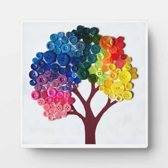 Plaque de table avec arbre du bouton d'Easel (Devant)