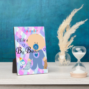 Plaque de table avec Easel Big Brother Novembre