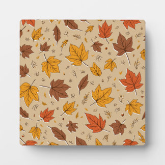 Plaque de table avec Easel : Feuilles d'automne