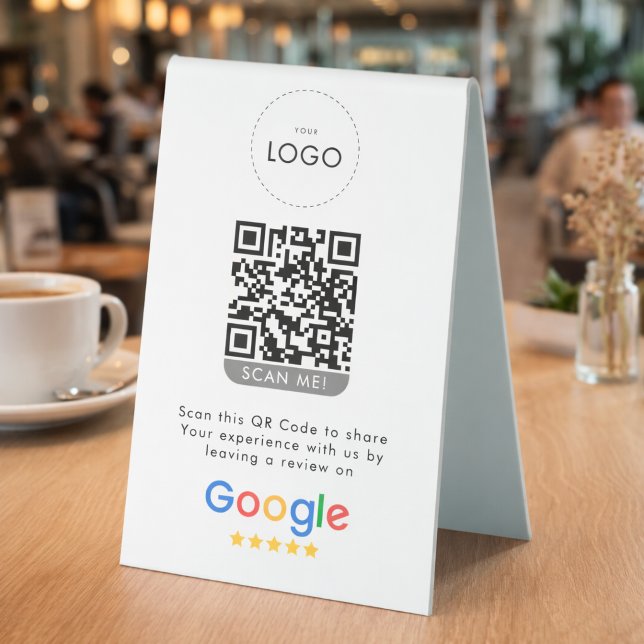 Plaque De Table Avis d'entreprise sur Google Code QR de notation (Créateur téléchargé)